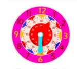 horloge coloree pour enfants h rose