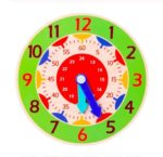 horloge coloree pour enfants h vert
