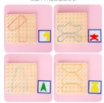 plaque montessori a elastiques  shapes