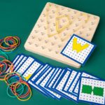 plaque montessori a elastiques cartes