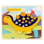 puzzle en bois cartoon dinosaure d