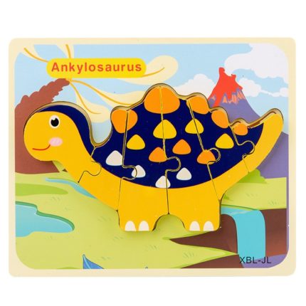 puzzle en bois cartoon dinosaure d