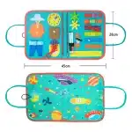 Un sac de jouets sensoriels sur le thème de l'espace intégrant le Kit Sensoriel 7 en 1 Montessori.