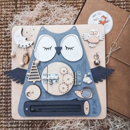 busy board developpement montessori chouette