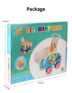 Un ensemble comprenant un jouet Chariot de Marche Pousseur - Éléphant.