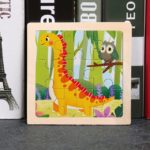 Un Puzzle en Bois Dinosaure.