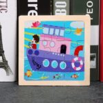 Un puzzle en bois avec le Puzzle en Bois Véhicules.