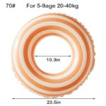 Une Bouée Gonflable 5 ans à 9 ans (20-40 Kg) est une bouée gonflable orange et blanche adaptée aux enfants de 5 à 9 ans (20-40 Kg).