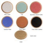 Un ensemble de Jouets de Pads Sensoriel en bois avec des couleurs différentes.