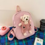 Un Sac à Dos Personnalisé Ours en Peluche pour Filles et Garçons rose.