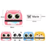 Un coffret de gommes en forme d'animaux de différentes tailles, Tampon Prénom Vêtement - Rapide, Clair et Résistant.