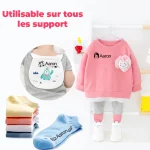 Un lot de Tampon Prénom Vêtement - Rapide et résiste à +1000 lavages vêtements et chaussettes bébé.