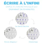 Écrire à l'infini avec le Cahier Magique. Améliorez l'écriture de vos enfants en 10 jours grâce au Cahier Magique. Offert : 1 Stylo + 1 Grip + 5 Recharges d'Encre Magique.