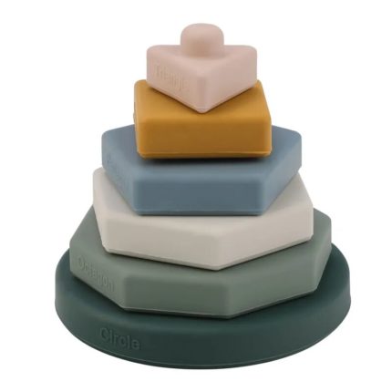 Une pile de blocs de couleurs différentes les uns sur les autres.